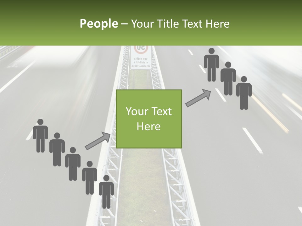 A Highway With A Sign That Says Name Of Presentation Company Name PowerPoint Template