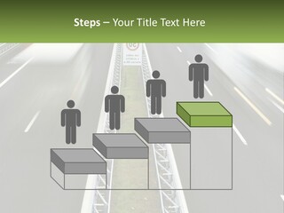 A Highway With A Sign That Says Name Of Presentation Company Name PowerPoint Template