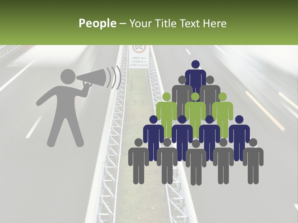 A Highway With A Sign That Says Name Of Presentation Company Name PowerPoint Template