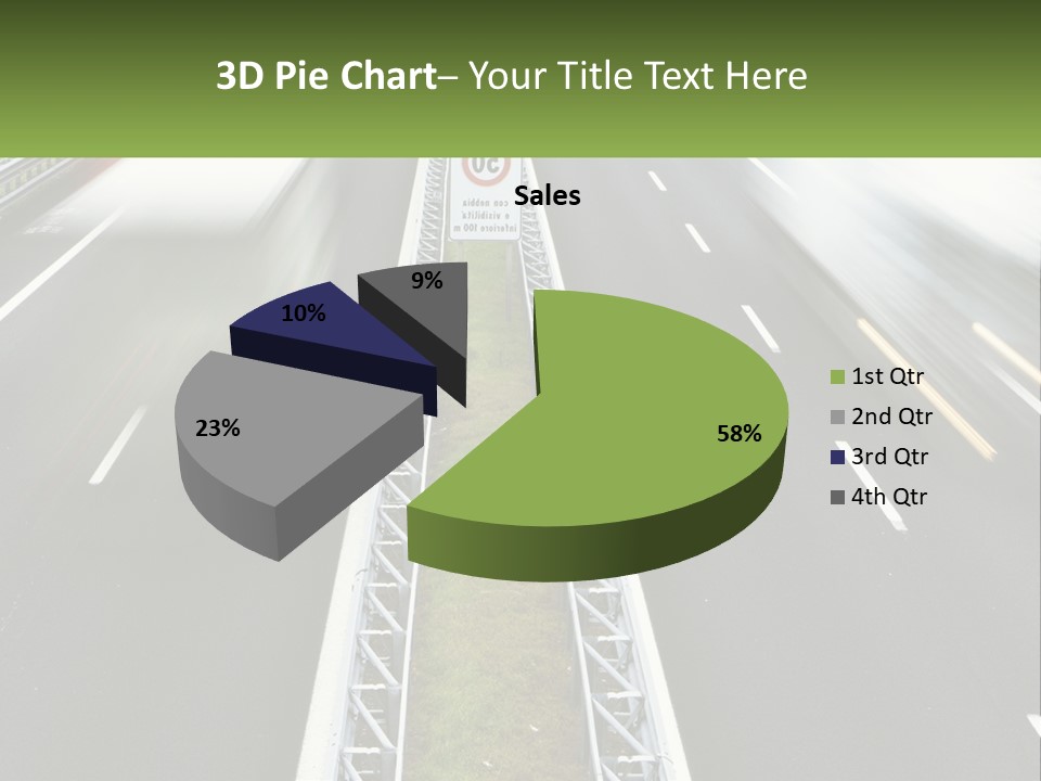 A Highway With A Sign That Says Name Of Presentation Company Name PowerPoint Template