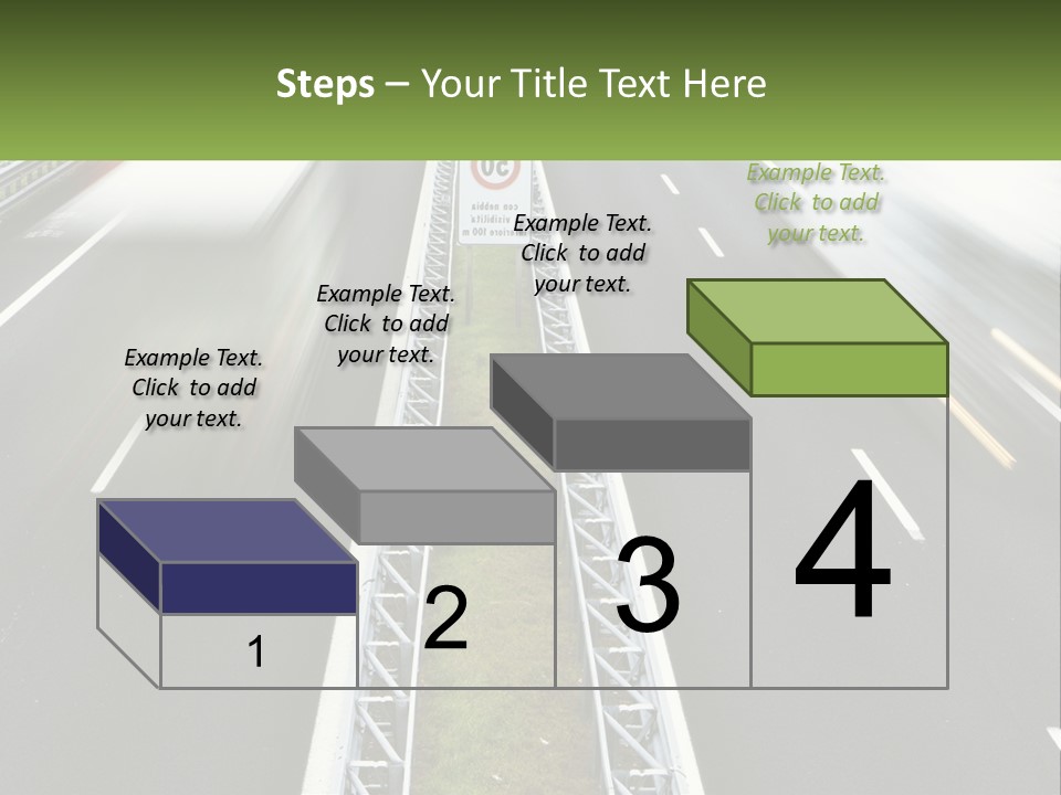 A Highway With A Sign That Says Name Of Presentation Company Name PowerPoint Template