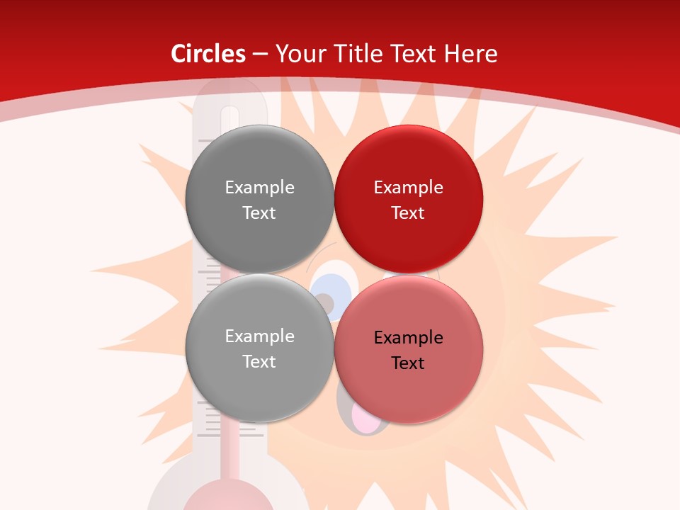 A Thermometer With A Surprised Sun On It PowerPoint Template