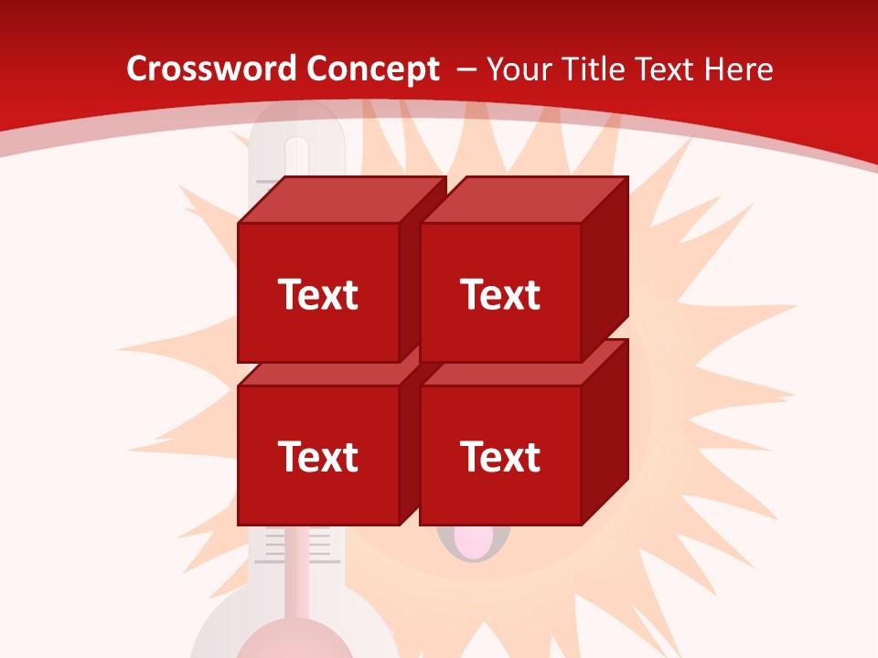 A Thermometer With A Surprised Sun On It PowerPoint Template