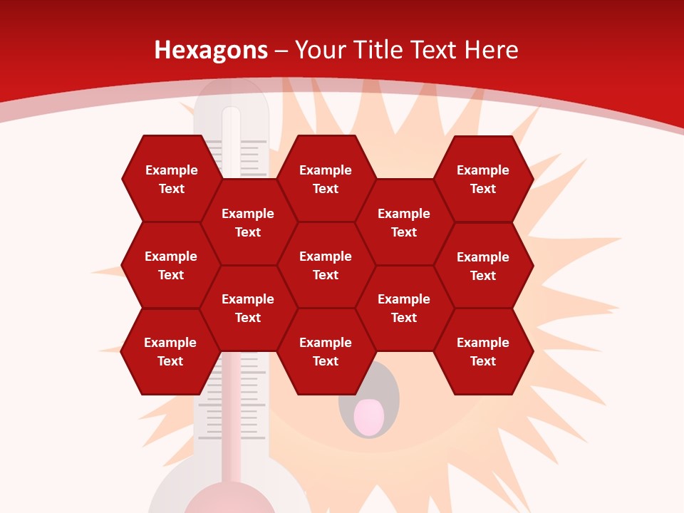 A Thermometer With A Surprised Sun On It PowerPoint Template