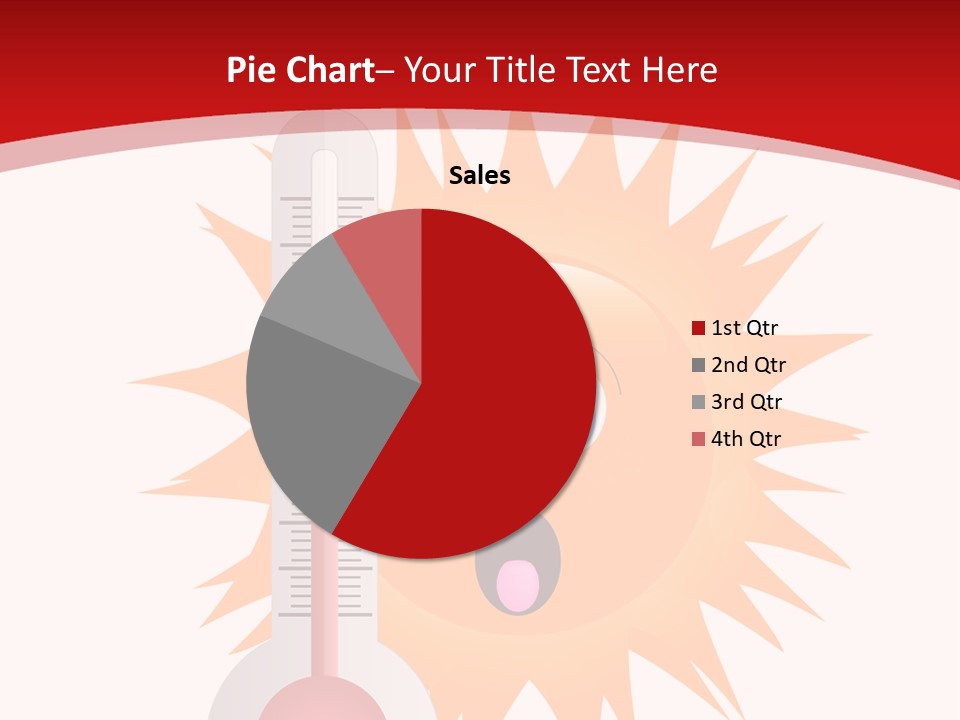 A Thermometer With A Surprised Sun On It PowerPoint Template