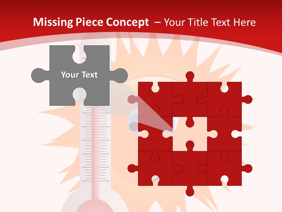 A Thermometer With A Surprised Sun On It PowerPoint Template