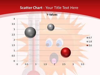 A Thermometer With A Surprised Sun On It PowerPoint Template