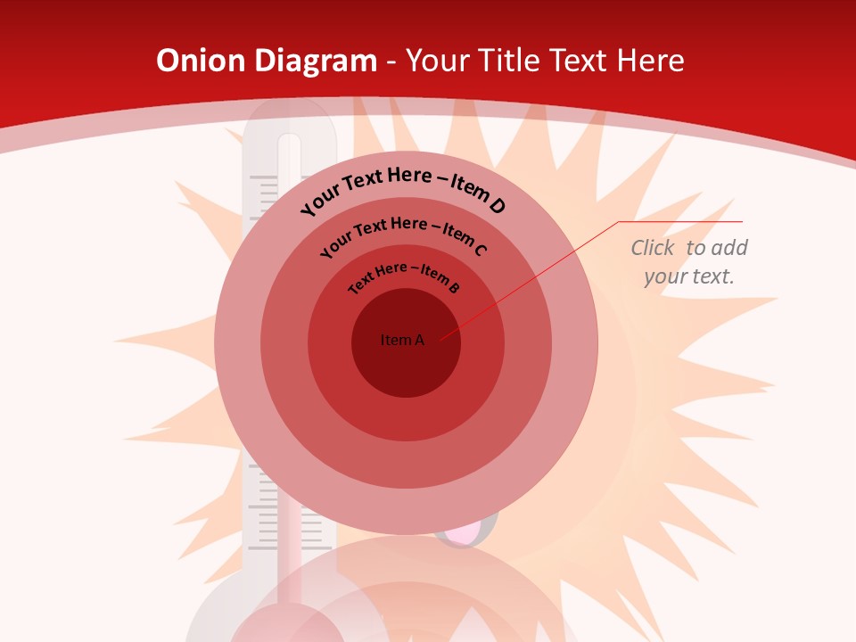 A Thermometer With A Surprised Sun On It PowerPoint Template