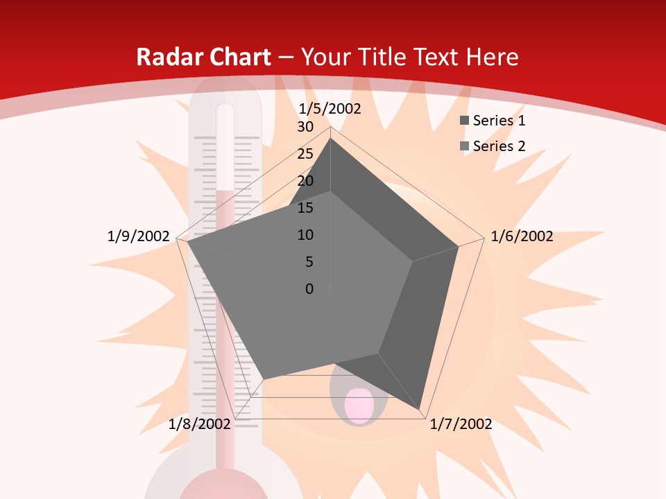 A Thermometer With A Surprised Sun On It PowerPoint Template