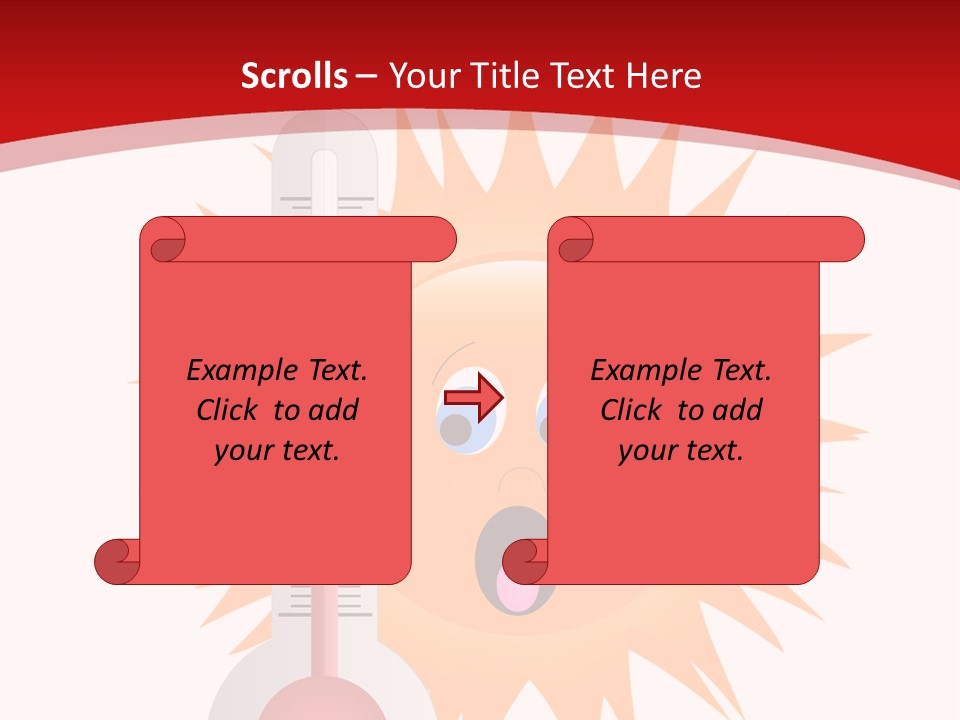A Thermometer With A Surprised Sun On It PowerPoint Template