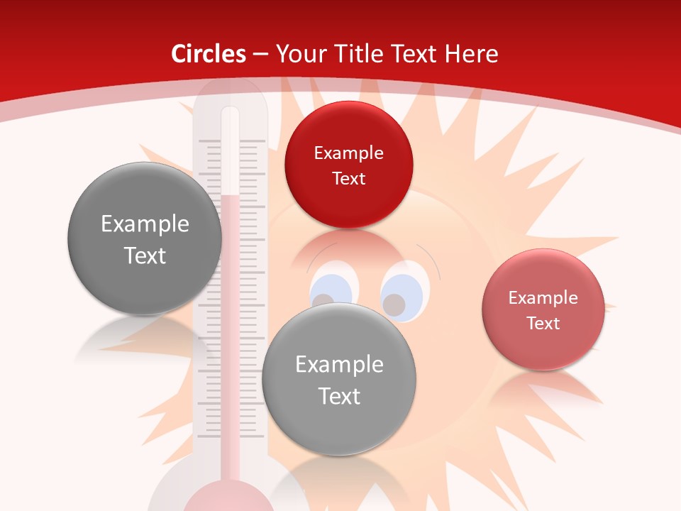 A Thermometer With A Surprised Sun On It PowerPoint Template