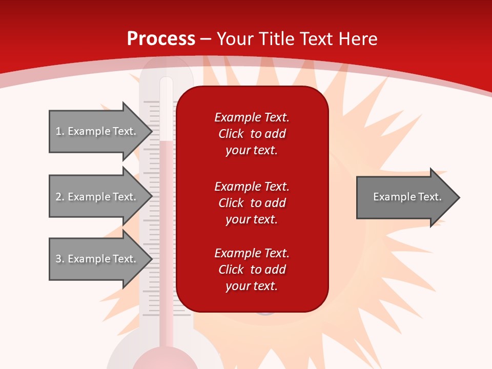 A Thermometer With A Surprised Sun On It PowerPoint Template