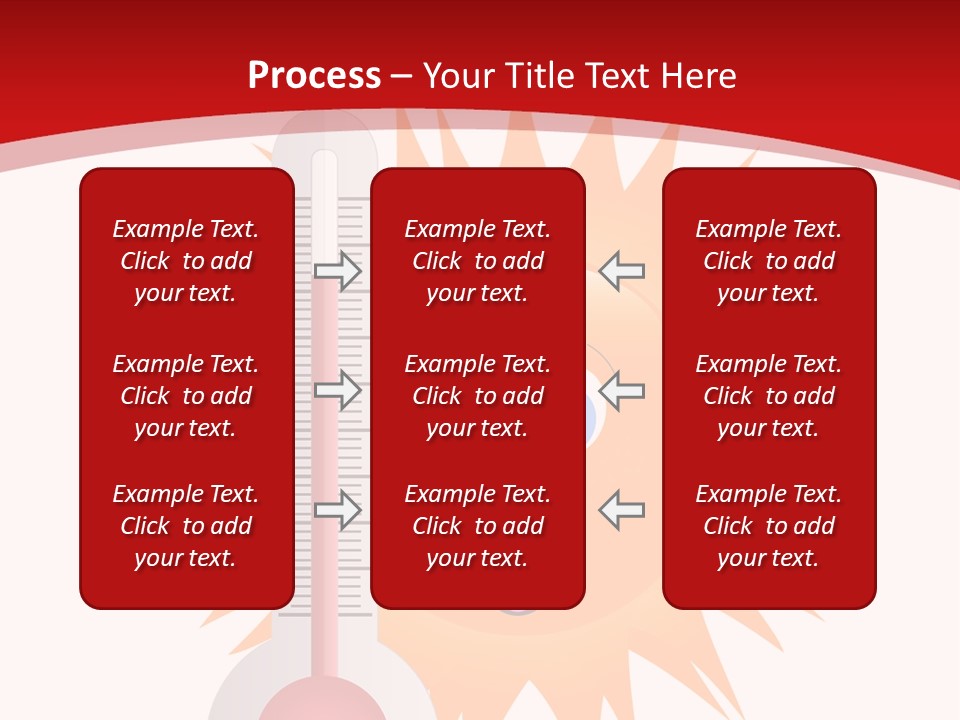 A Thermometer With A Surprised Sun On It PowerPoint Template