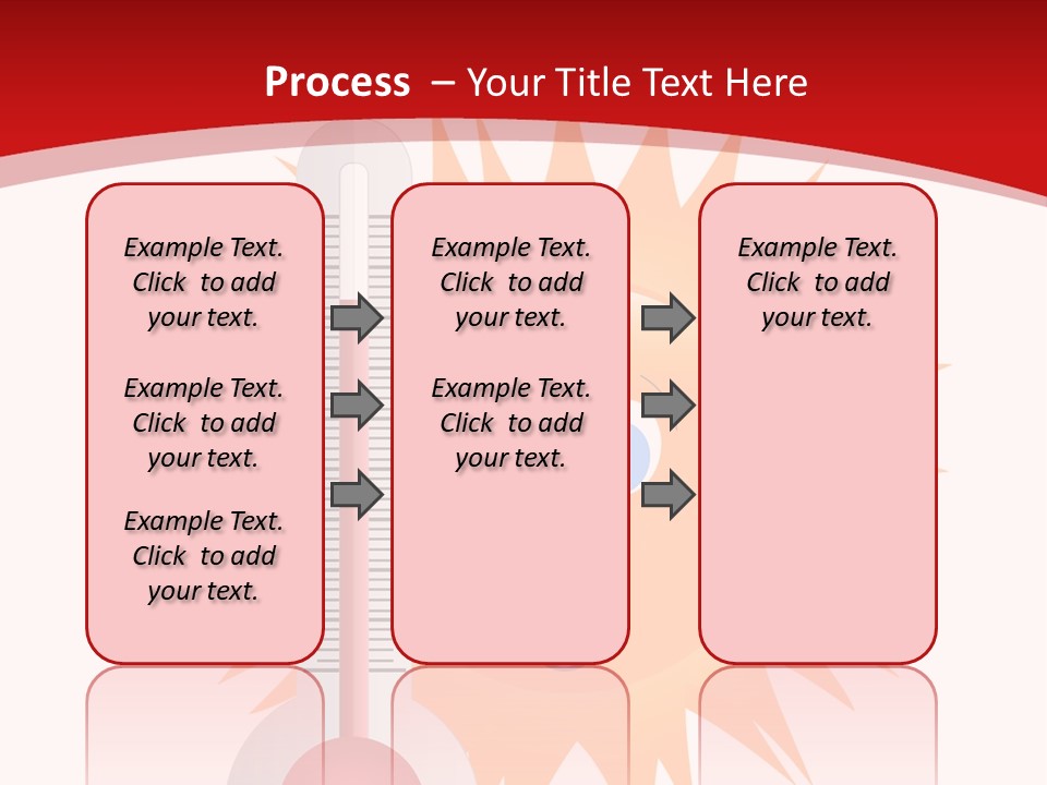 A Thermometer With A Surprised Sun On It PowerPoint Template