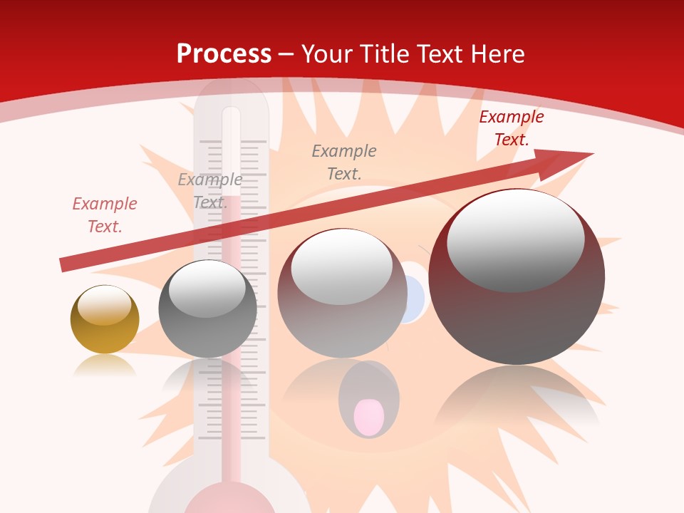 A Thermometer With A Surprised Sun On It PowerPoint Template