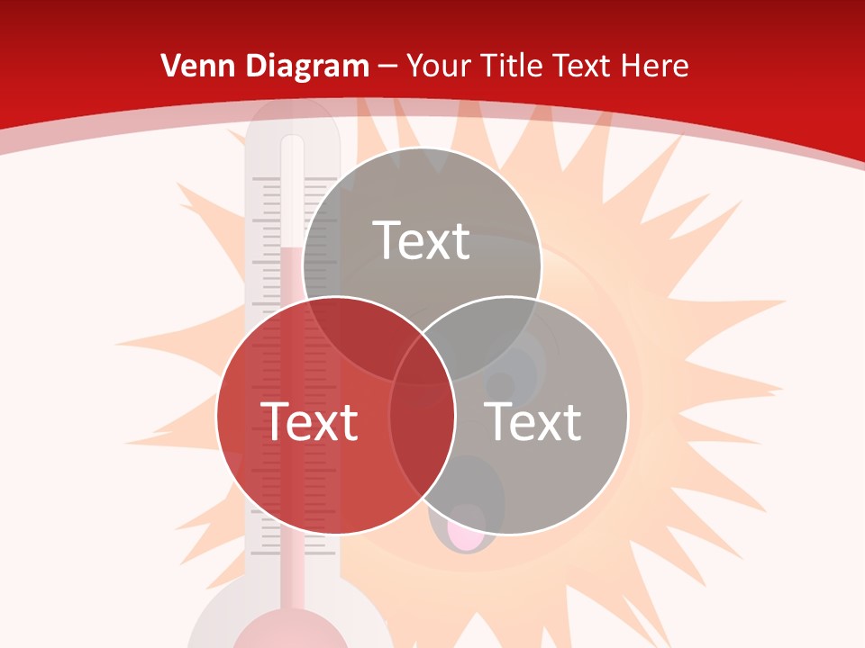 A Thermometer With A Surprised Sun On It PowerPoint Template