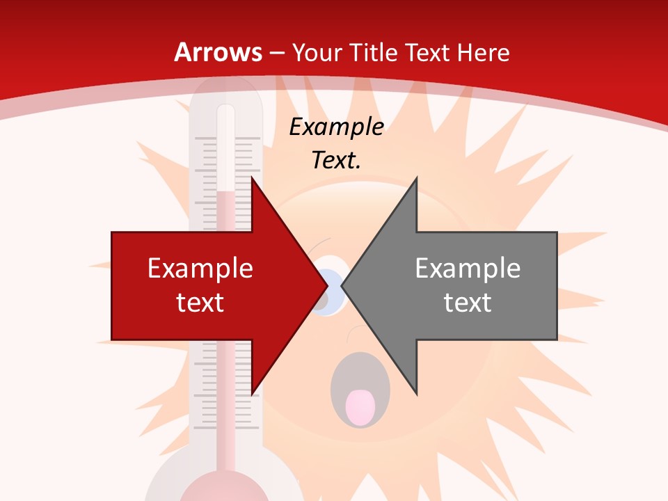 A Thermometer With A Surprised Sun On It PowerPoint Template