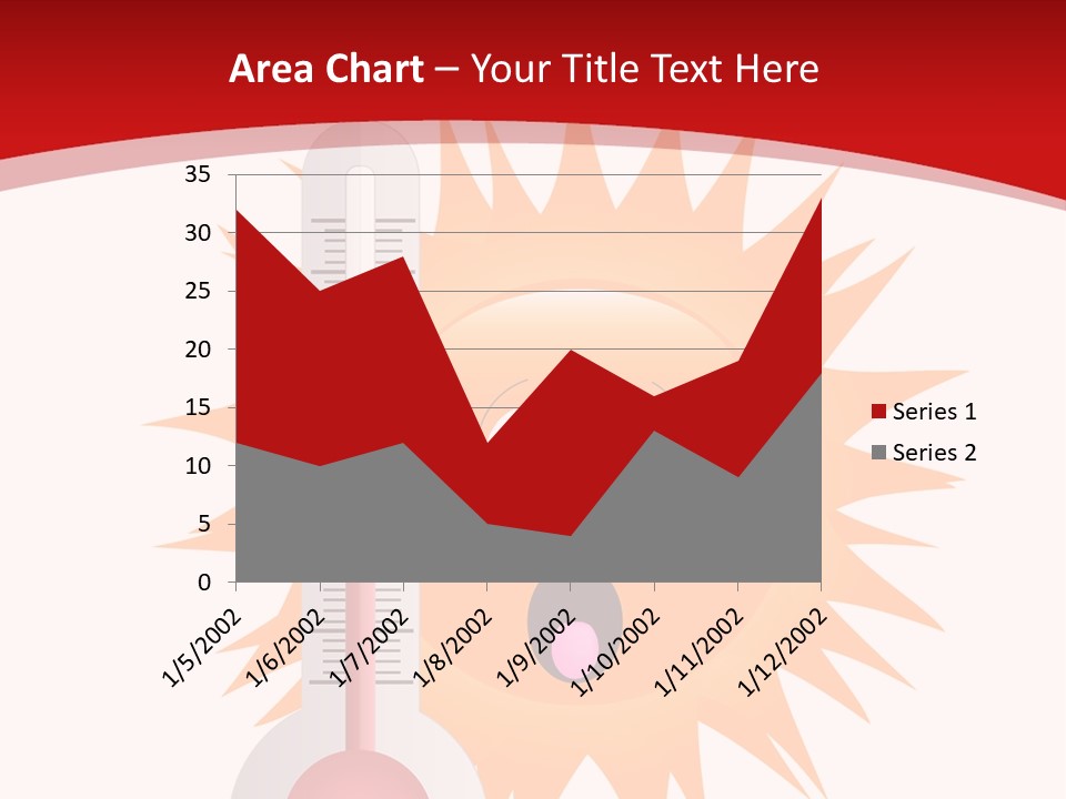 A Thermometer With A Surprised Sun On It PowerPoint Template