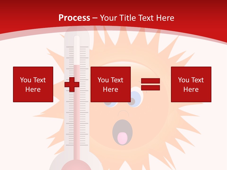 A Thermometer With A Surprised Sun On It PowerPoint Template