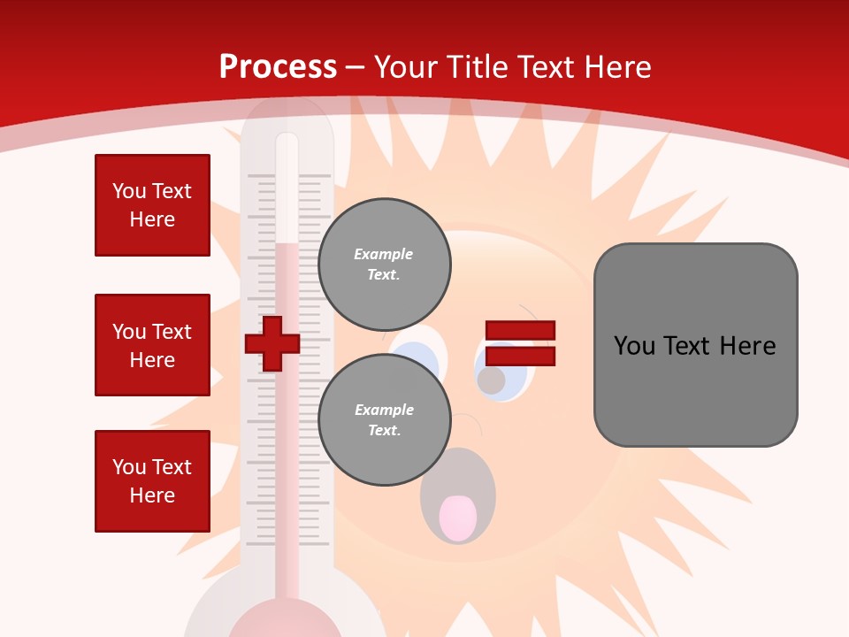 A Thermometer With A Surprised Sun On It PowerPoint Template