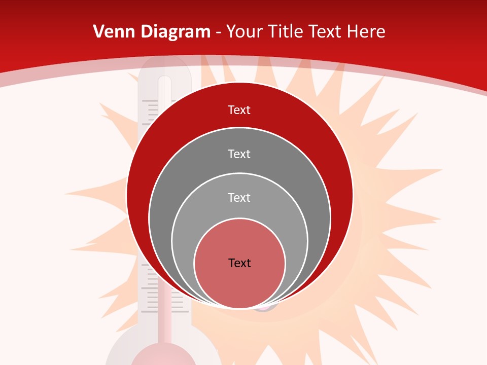 A Thermometer With A Surprised Sun On It PowerPoint Template