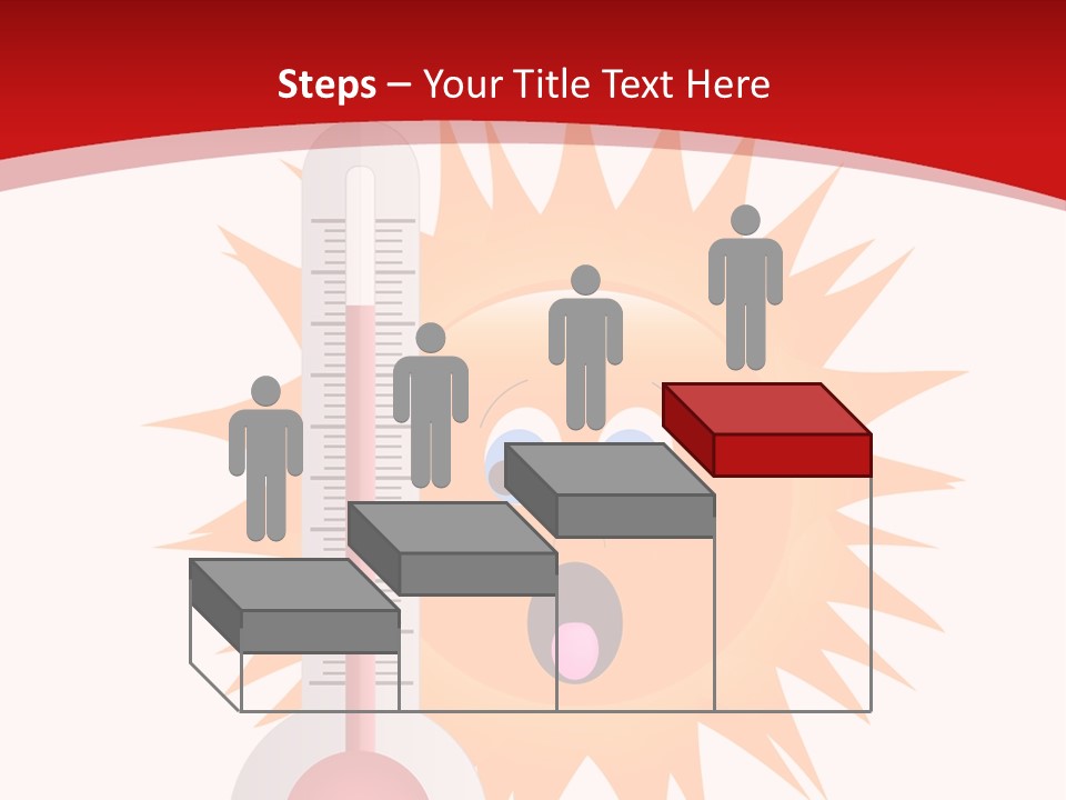 A Thermometer With A Surprised Sun On It PowerPoint Template