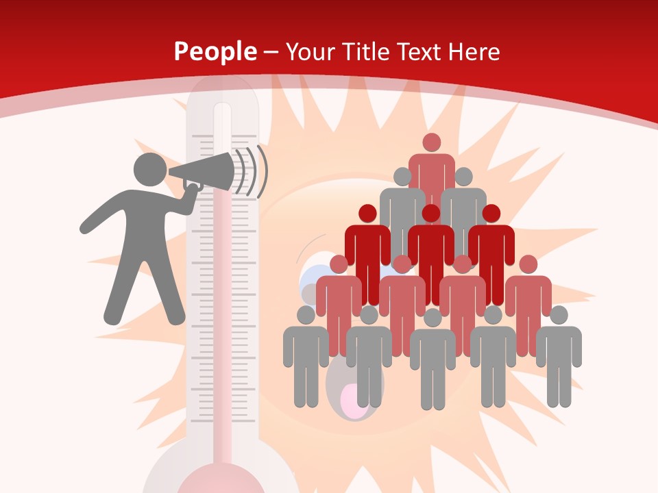 A Thermometer With A Surprised Sun On It PowerPoint Template