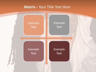 A Woman With Tattoos On Her Chest And A Veil Over Her Head PowerPoint Template