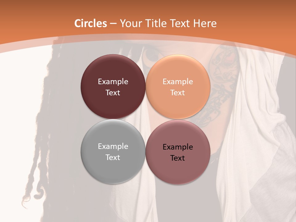 A Woman With Tattoos On Her Chest And A Veil Over Her Head PowerPoint Template