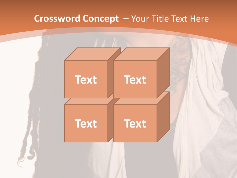 A Woman With Tattoos On Her Chest And A Veil Over Her Head PowerPoint Template