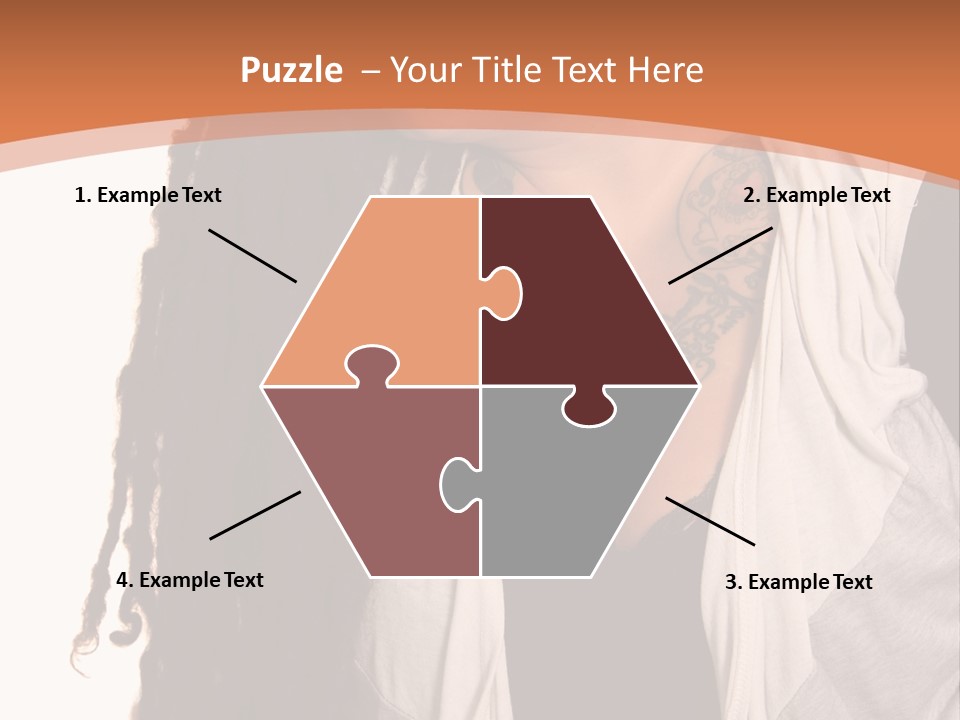 A Woman With Tattoos On Her Chest And A Veil Over Her Head PowerPoint Template