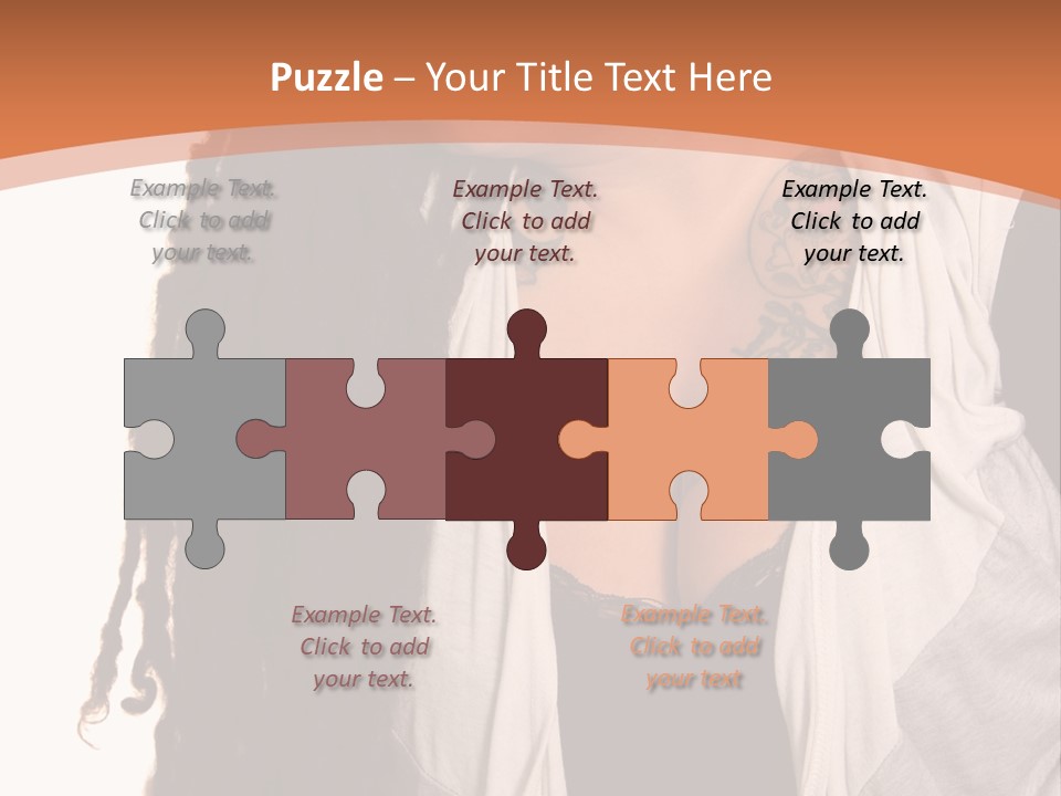 A Woman With Tattoos On Her Chest And A Veil Over Her Head PowerPoint Template