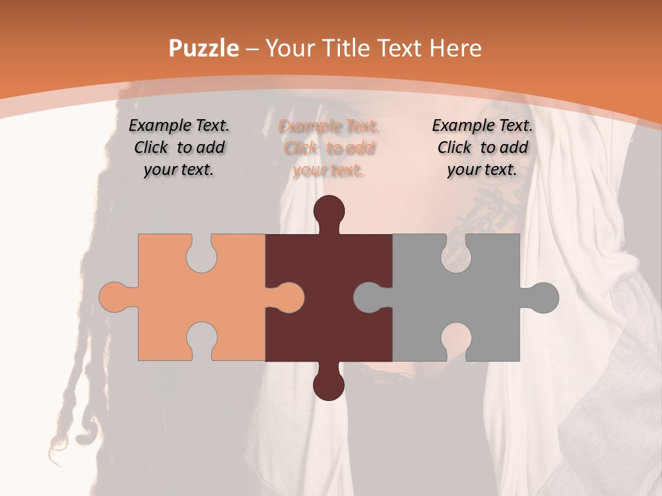 A Woman With Tattoos On Her Chest And A Veil Over Her Head PowerPoint Template