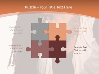 A Woman With Tattoos On Her Chest And A Veil Over Her Head PowerPoint Template