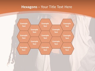 A Woman With Tattoos On Her Chest And A Veil Over Her Head PowerPoint Template