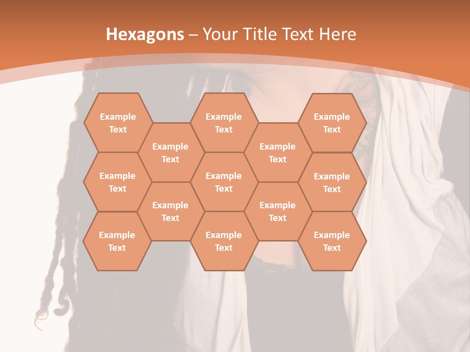 A Woman With Tattoos On Her Chest And A Veil Over Her Head PowerPoint Template