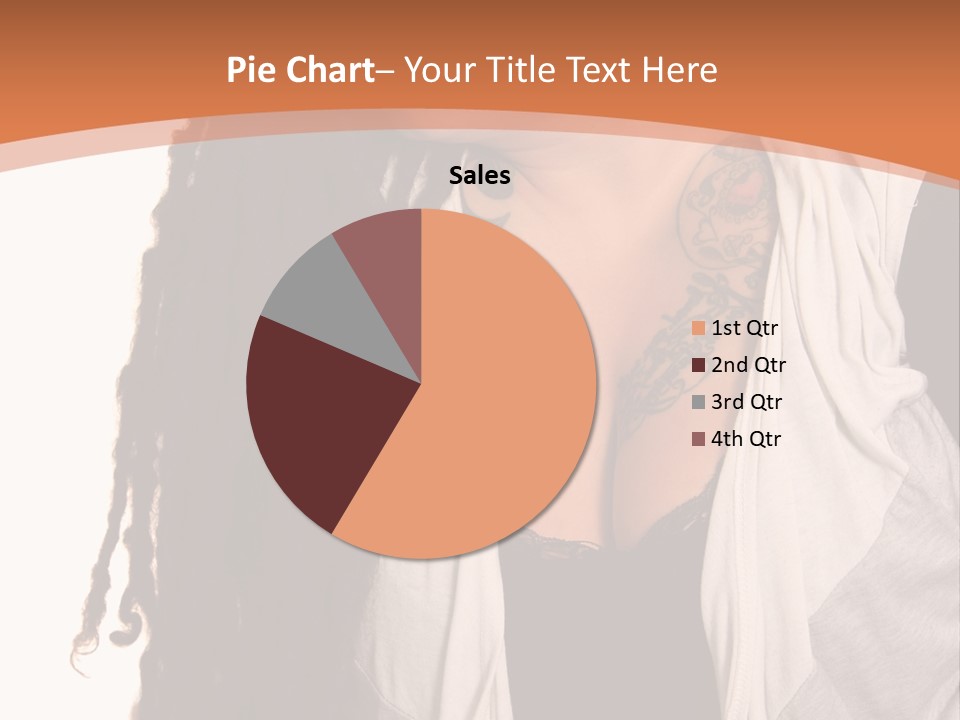 A Woman With Tattoos On Her Chest And A Veil Over Her Head PowerPoint Template