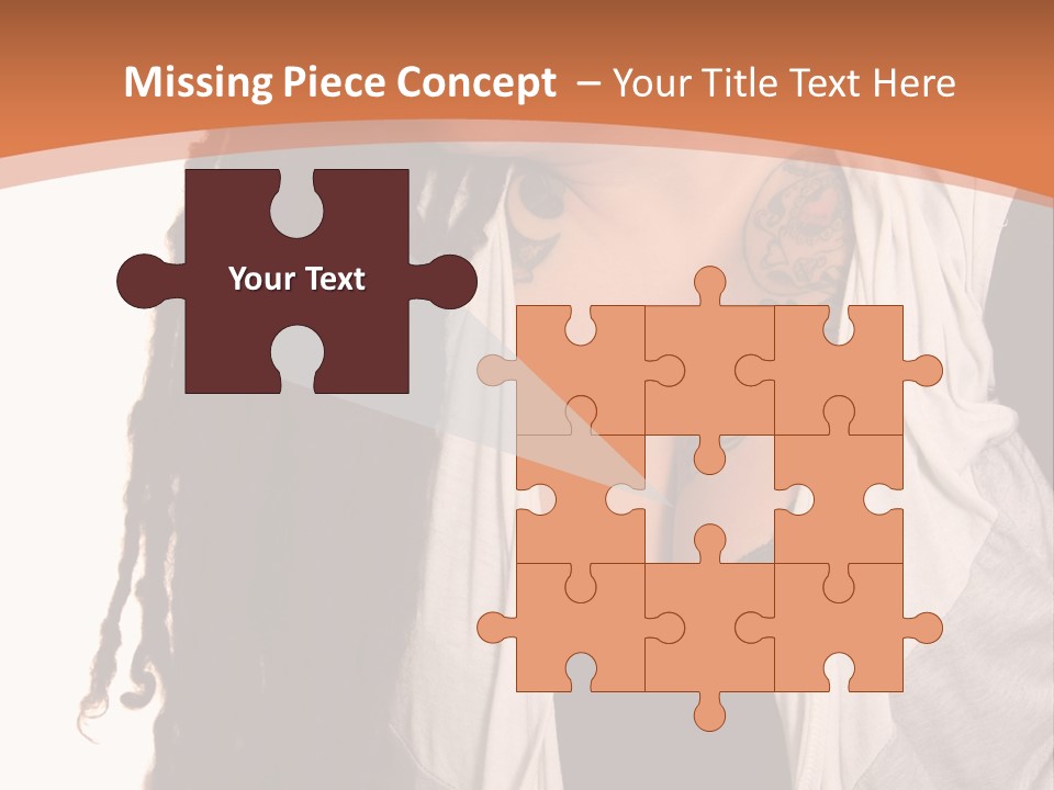 A Woman With Tattoos On Her Chest And A Veil Over Her Head PowerPoint Template