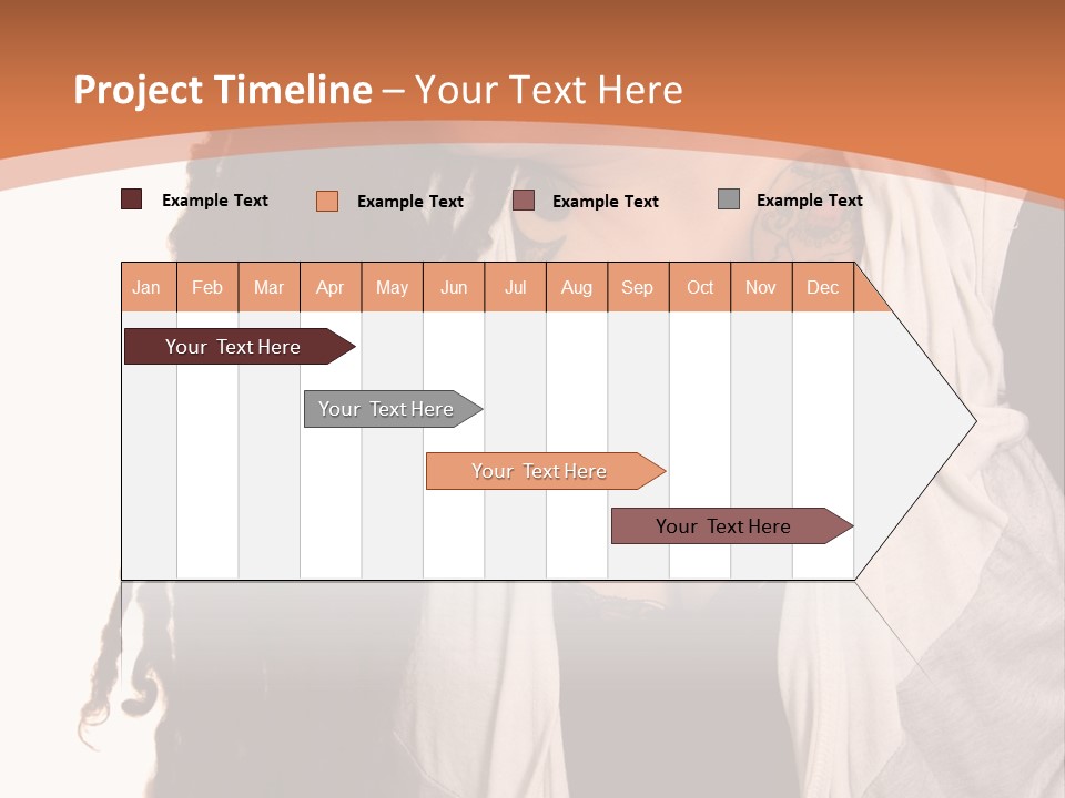 A Woman With Tattoos On Her Chest And A Veil Over Her Head PowerPoint Template