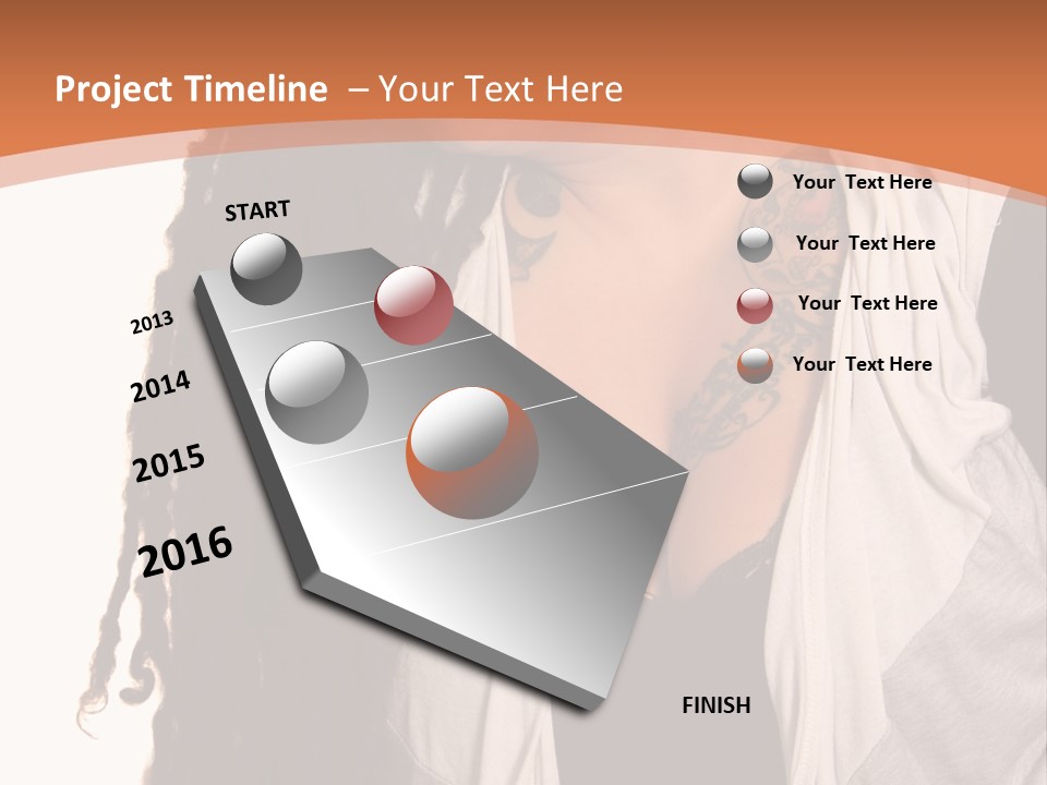 A Woman With Tattoos On Her Chest And A Veil Over Her Head PowerPoint Template