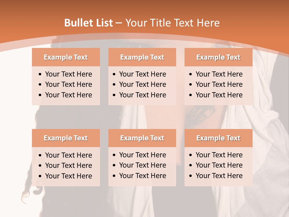 A Woman With Tattoos On Her Chest And A Veil Over Her Head PowerPoint Template