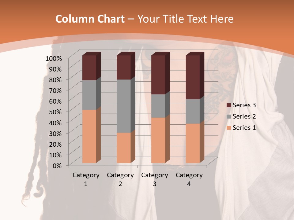 A Woman With Tattoos On Her Chest And A Veil Over Her Head PowerPoint Template