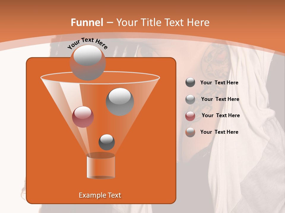 A Woman With Tattoos On Her Chest And A Veil Over Her Head PowerPoint Template