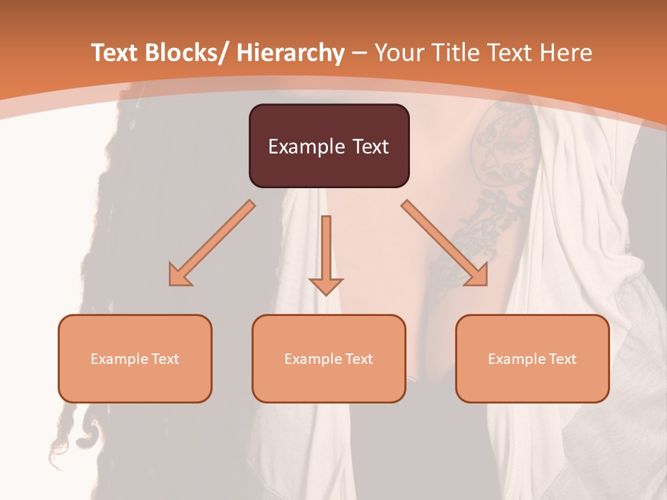 A Woman With Tattoos On Her Chest And A Veil Over Her Head PowerPoint Template