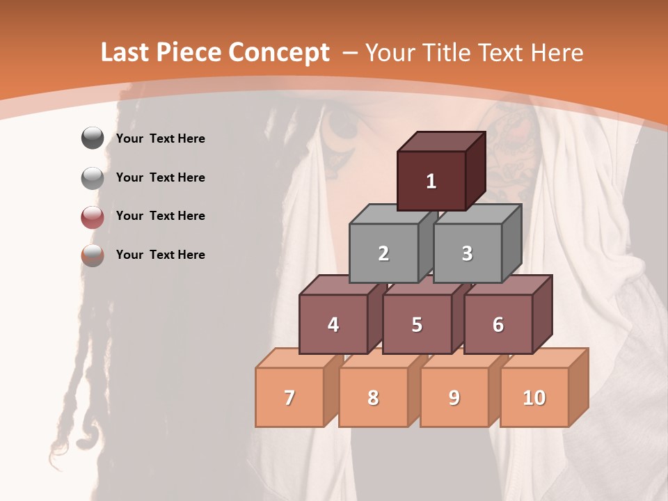 A Woman With Tattoos On Her Chest And A Veil Over Her Head PowerPoint Template