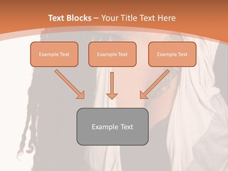 A Woman With Tattoos On Her Chest And A Veil Over Her Head PowerPoint Template