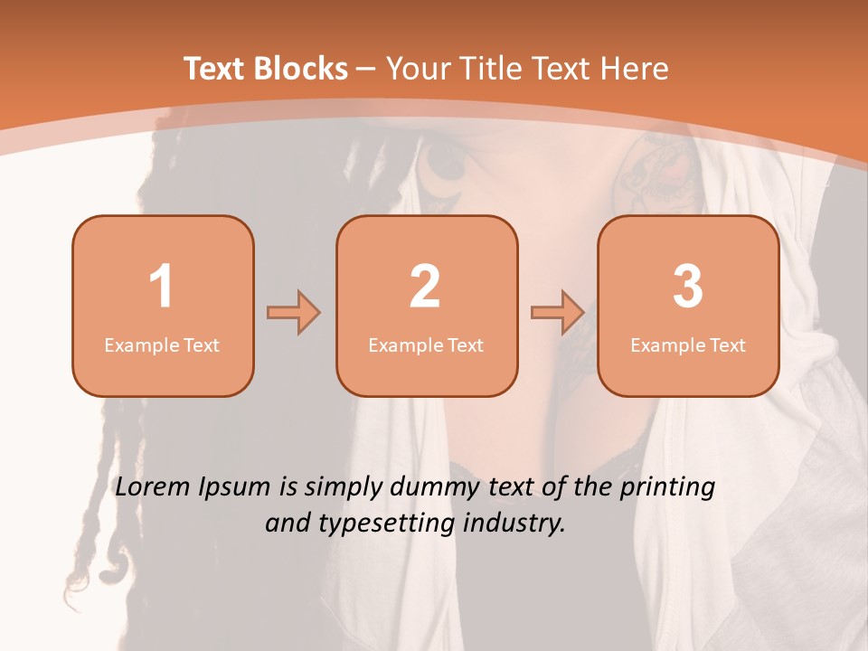 A Woman With Tattoos On Her Chest And A Veil Over Her Head PowerPoint Template
