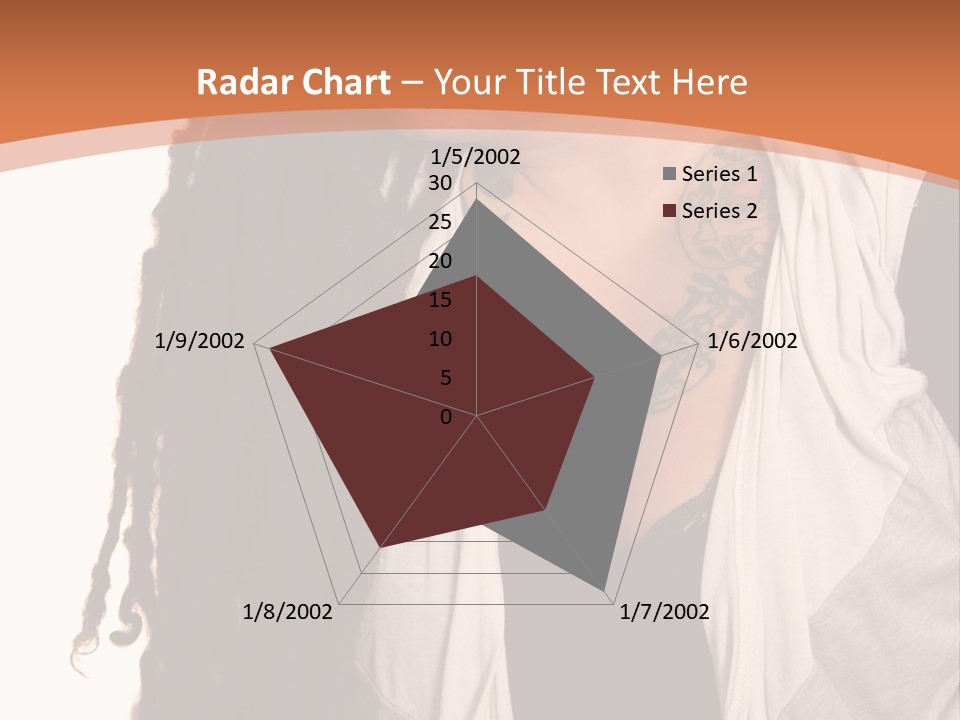 A Woman With Tattoos On Her Chest And A Veil Over Her Head PowerPoint Template