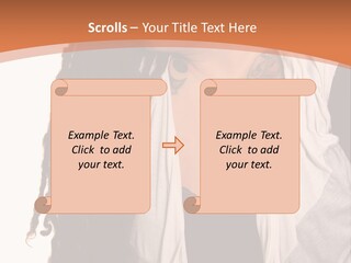 A Woman With Tattoos On Her Chest And A Veil Over Her Head PowerPoint Template