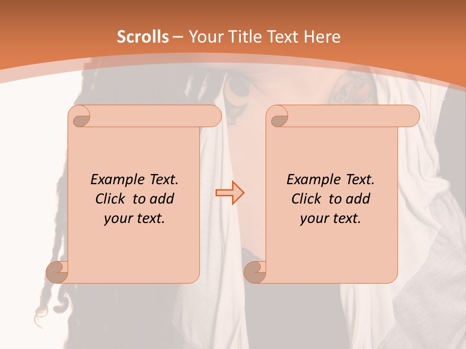 A Woman With Tattoos On Her Chest And A Veil Over Her Head PowerPoint Template